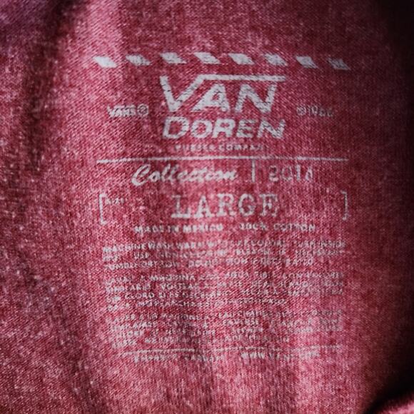 Vans Van Doren Red Skateboard T-Shirt, Old School Style, Large - Picture 3 of 5